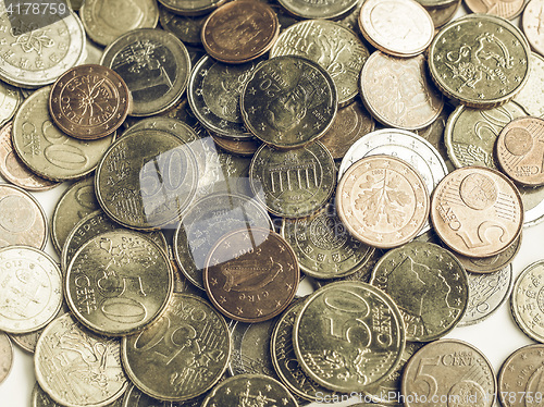 Image of Vintage Euro coins