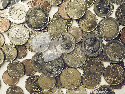 Image of Vintage Euro coins