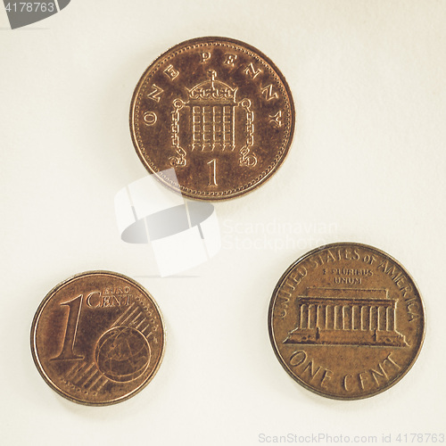 Image of Vintage One cent coins