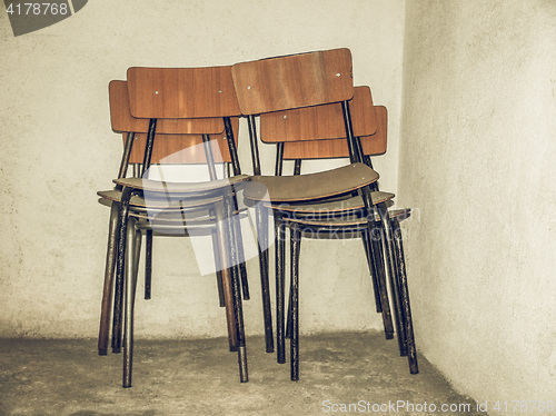 Image of Vintage looking Piled chairs