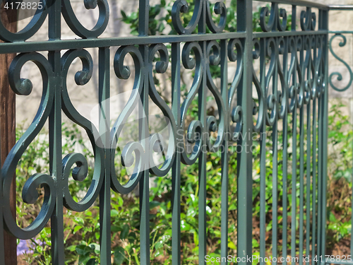 Image of Green Iron Fence