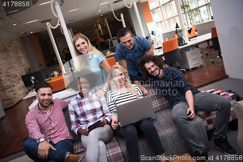 Image of Multiethnic startup business team on meeting