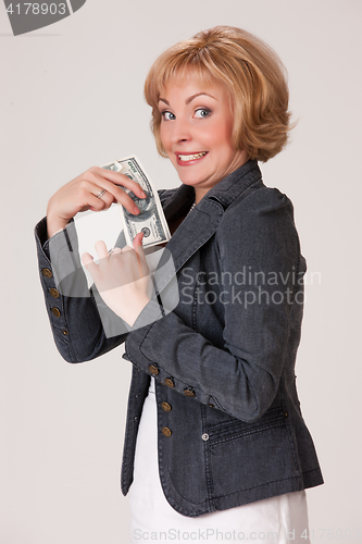 Image of Woman And Money