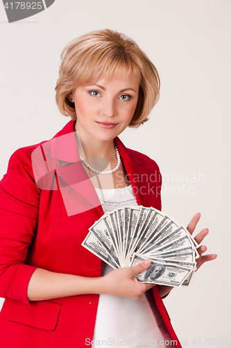 Image of Woman And Money