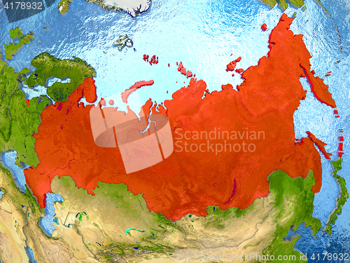 Image of Russia in red