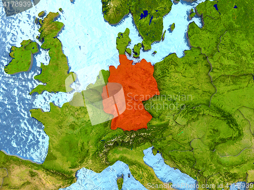 Image of Germany in red