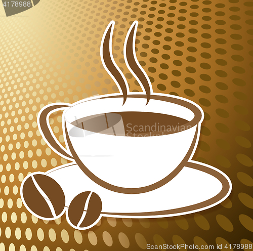 Image of Coffee Cup Icon Indicates Drink Cups And Cafe