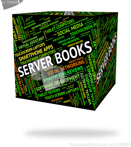 Image of Server Books Indicates Computer Servers And Fiction