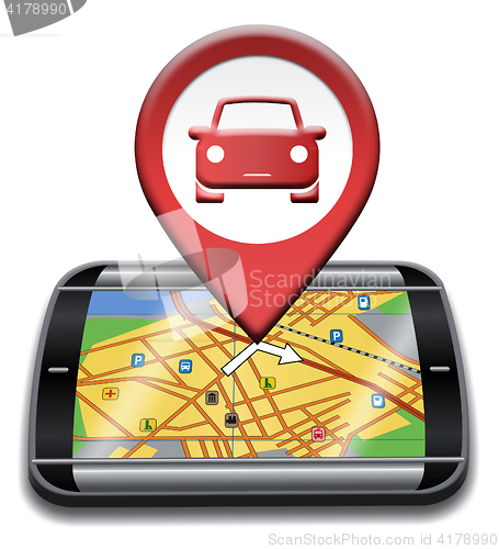Image of Car Gps Indicates Navigation Auto And Automobile