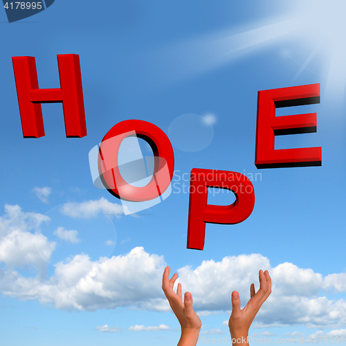 Image of Catching Hope Letters As Sign Of Wishing And Hoping