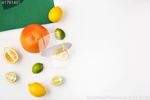 Image of The fresh fruits on white background