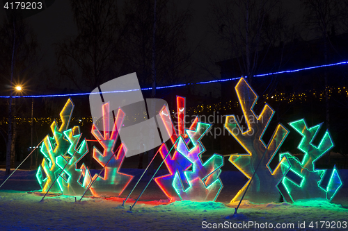 Image of Fancy illumination, imitation fairy forest