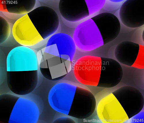 Image of Tablets background. 3D illustration