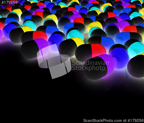 Image of Tablets background with space for your text. 3D illustration
