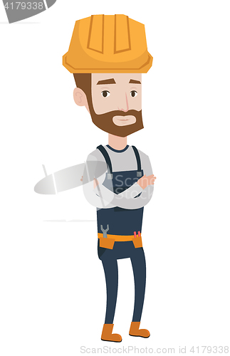 Image of Confident builder with arms crossed.