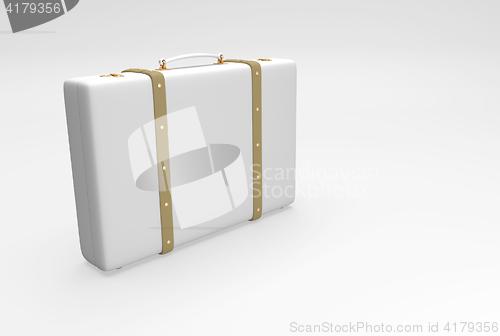 Image of white elegant suitcase