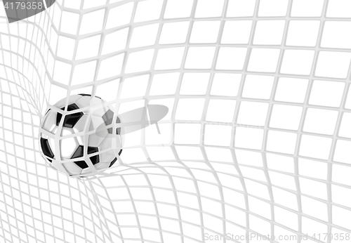 Image of Soccer ball in net