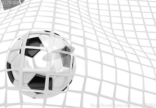 Image of Soccer ball in net