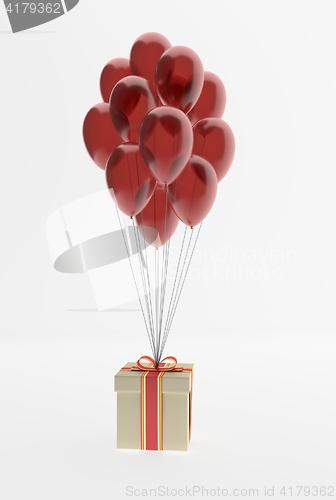 Image of bunch of balloons and present