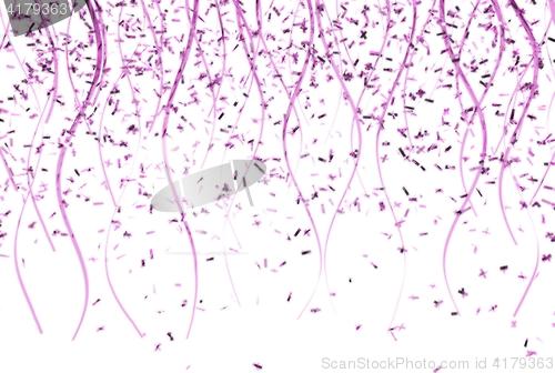 Image of falling pink confetti