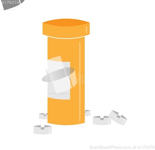Image of medical bottle and pills