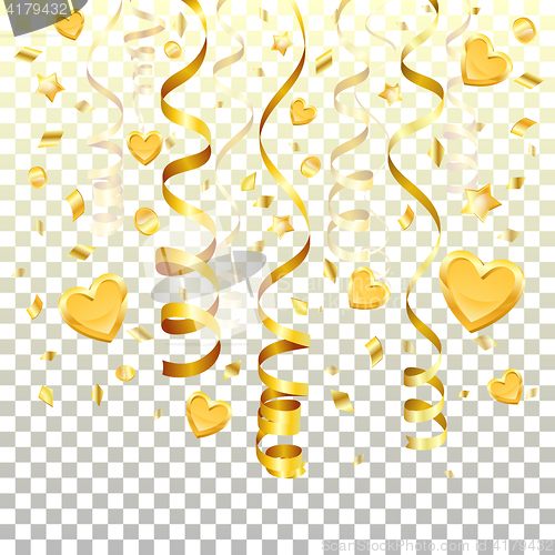 Image of Gold Streamer on transparent background