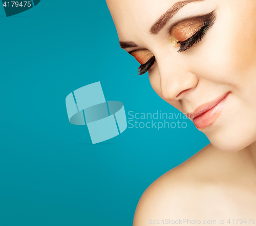 Image of closeup woman portrait