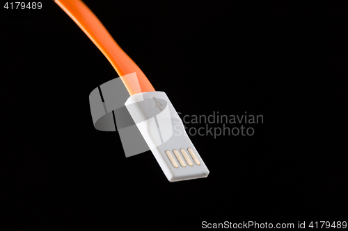 Image of Orange cable on isolated background