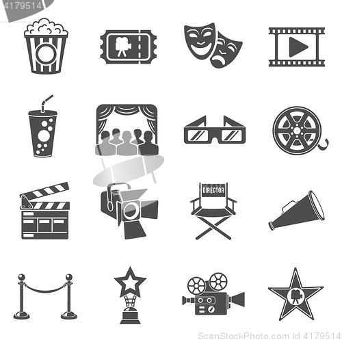 Image of Cinema and Movie Icons Set