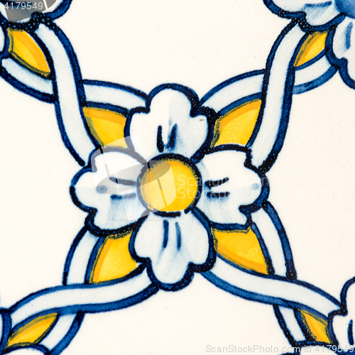 Image of Traditional Portuguese glazed tiles