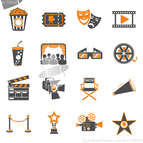 Image of Cinema and Movie Icons Set