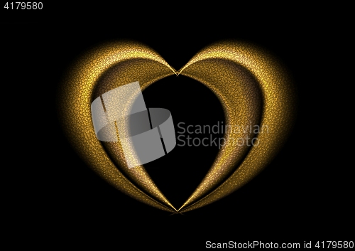 Image of Smooth blurred golden heart background