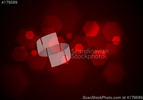 Image of Dark red tech geometric background