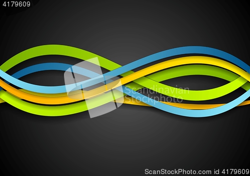 Image of Abstract colorful corporate waves background