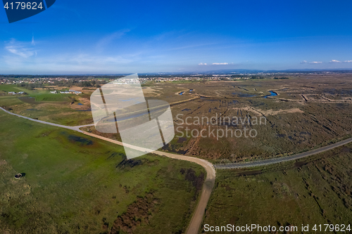 Image of Aerial View of rural landscape