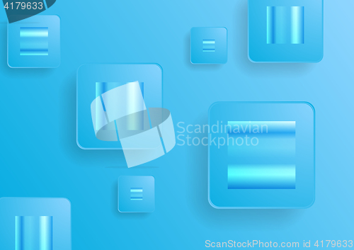 Image of Abstract blue geometric background