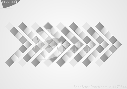 Image of Abstract grey geometric tech arrow design