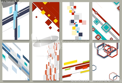 Image of Abstract minimal geometric backgrounds set