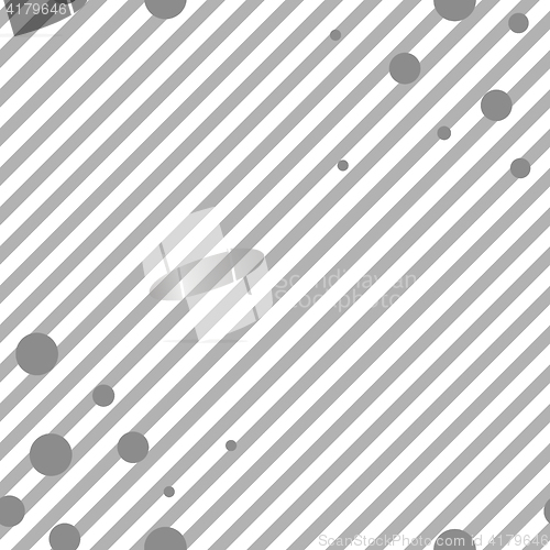 Image of Grey diagonal stripes and circles seamless pattern