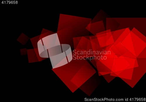 Image of Abstract red squares tech background