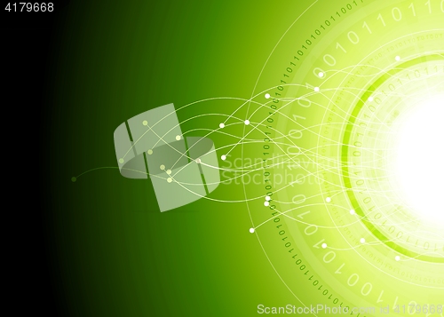 Image of Bright hi-tech abstract green background