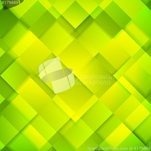 Image of Abstract bright green squares background