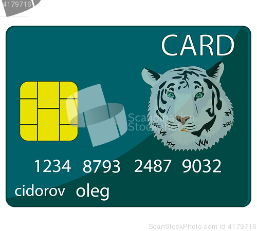 Image of Bank card on white