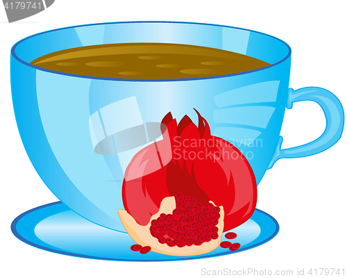 Image of Tea with fruit garnet