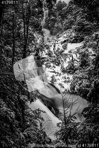 Image of Waterfall and snow