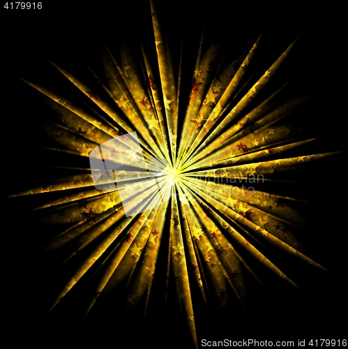 Image of Shiny golden beams design