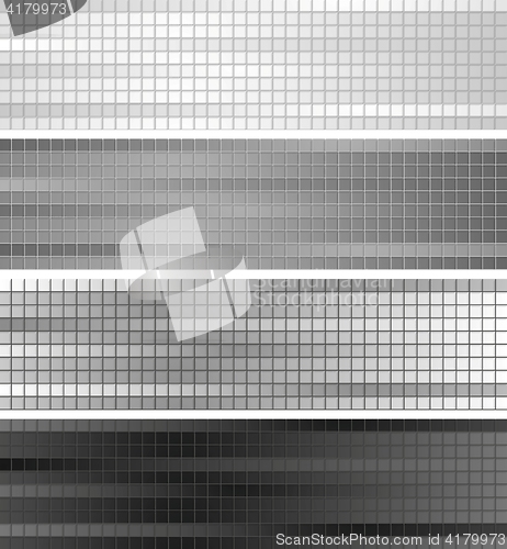 Image of Abstract grey geometric banners