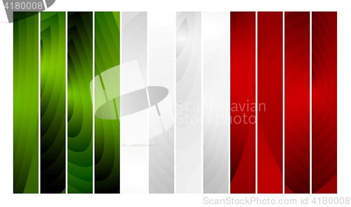 Image of Wooden Italian flag