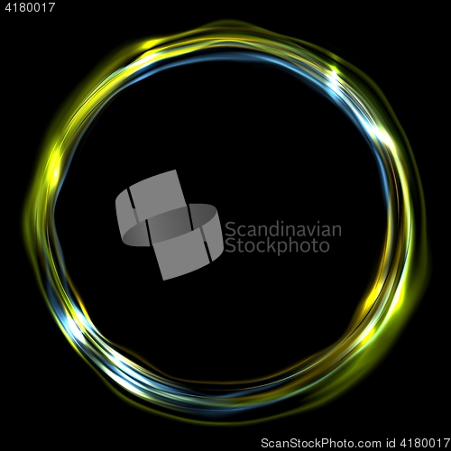 Image of Colorful glossy iridescent ring circle