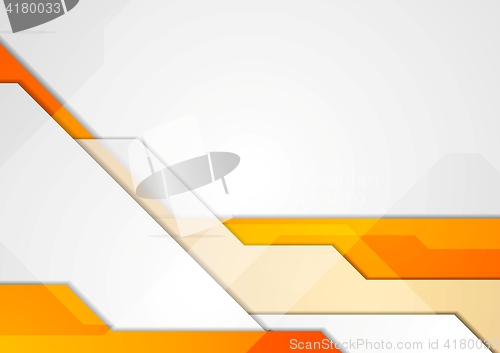 Image of Orange grey abstract hi-tech motion background